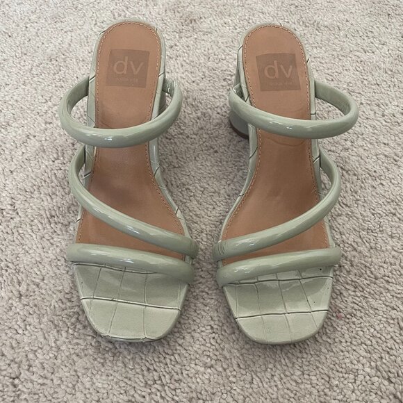 DV by Dolce Vita Shoes - DV by Dolce Vita Myla Mules – Mint Green Block Heel Slip-On, Size 7.5